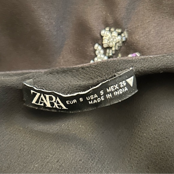 Zara Beaded Spaghetti Strap Slip Dress - Picture 5 of 5